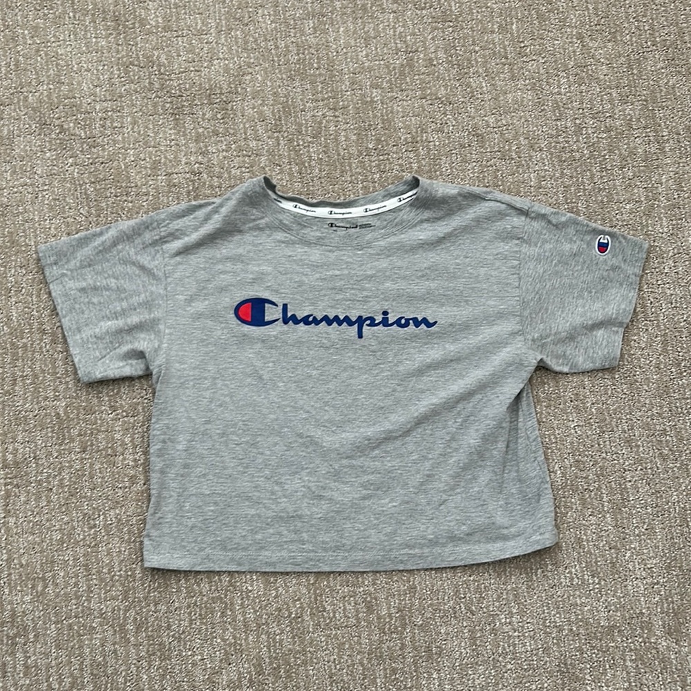 Cropped gray Champion tshirt